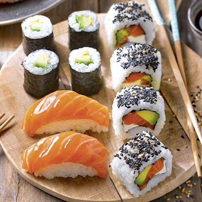 receta de sushi variado tradicional