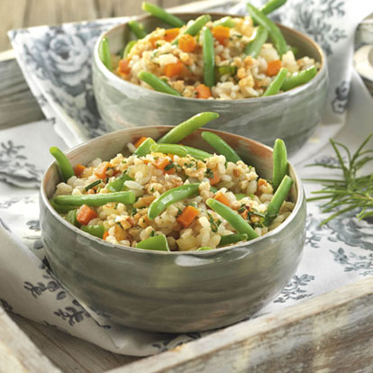 receta arroz integral verduras temporada