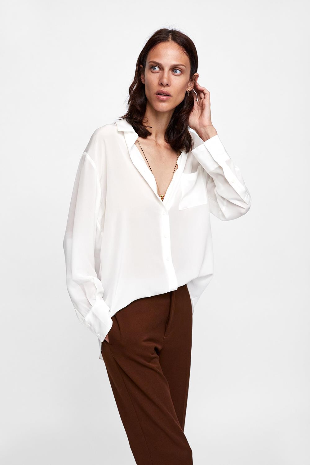 Blusa Blanca Mujer Zara Outlet, GET 50% OFF,