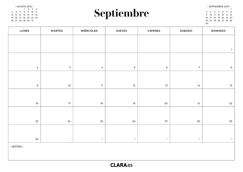 calendario septiembre 2019 para imprimir gratis jpg