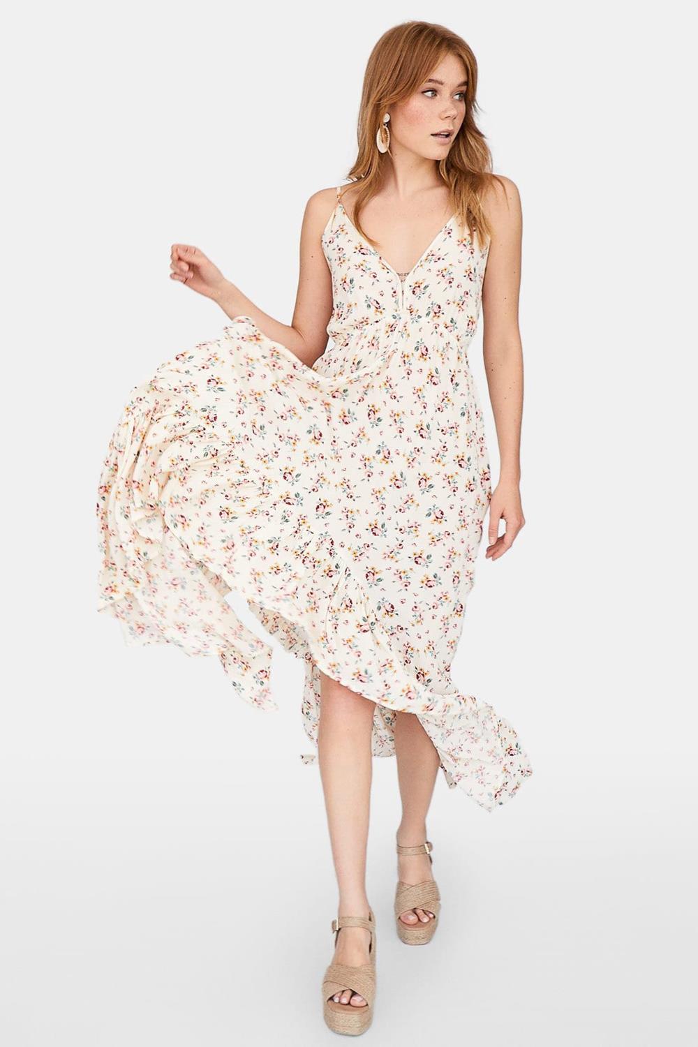 estilo boho verano 2019 vestido stradivarius 25,99€