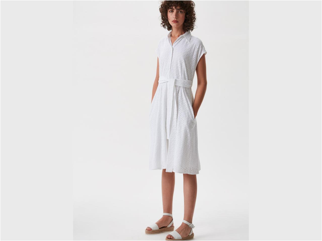 vestido blanco adolfo dominguez 74€