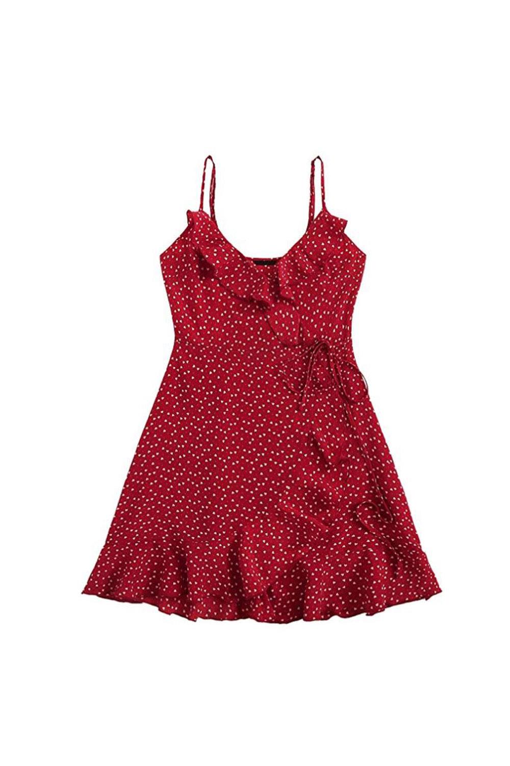 vestido lunares rojo marta torres Soly Hux, 21,99€