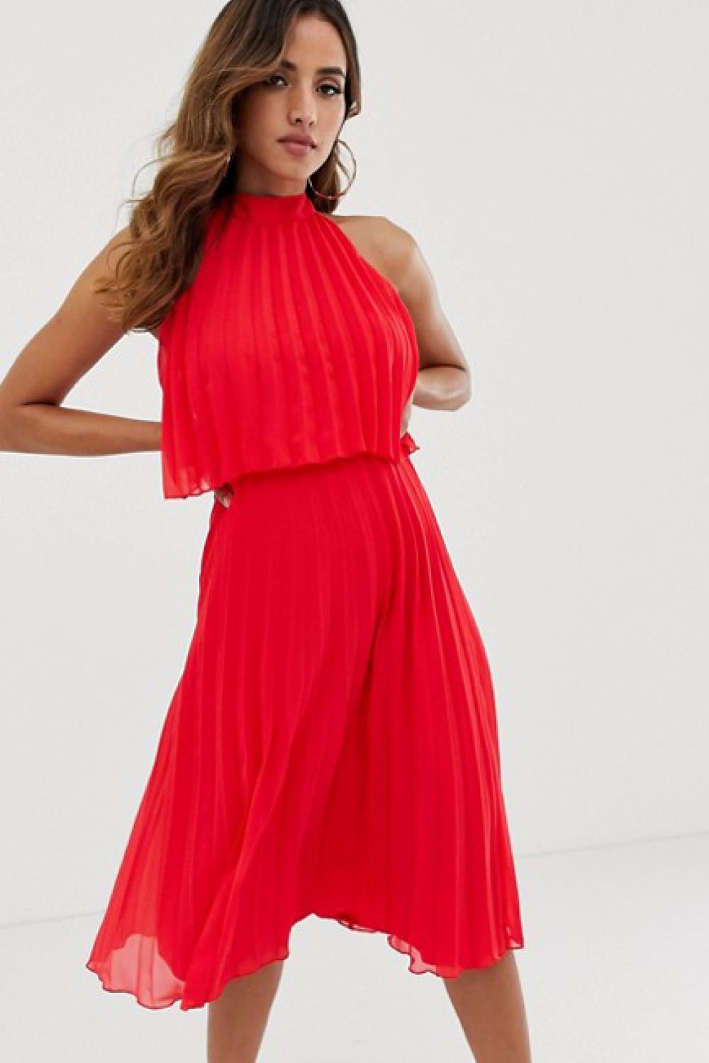 vestido rojo reina letizia mallorca asos 48,99€