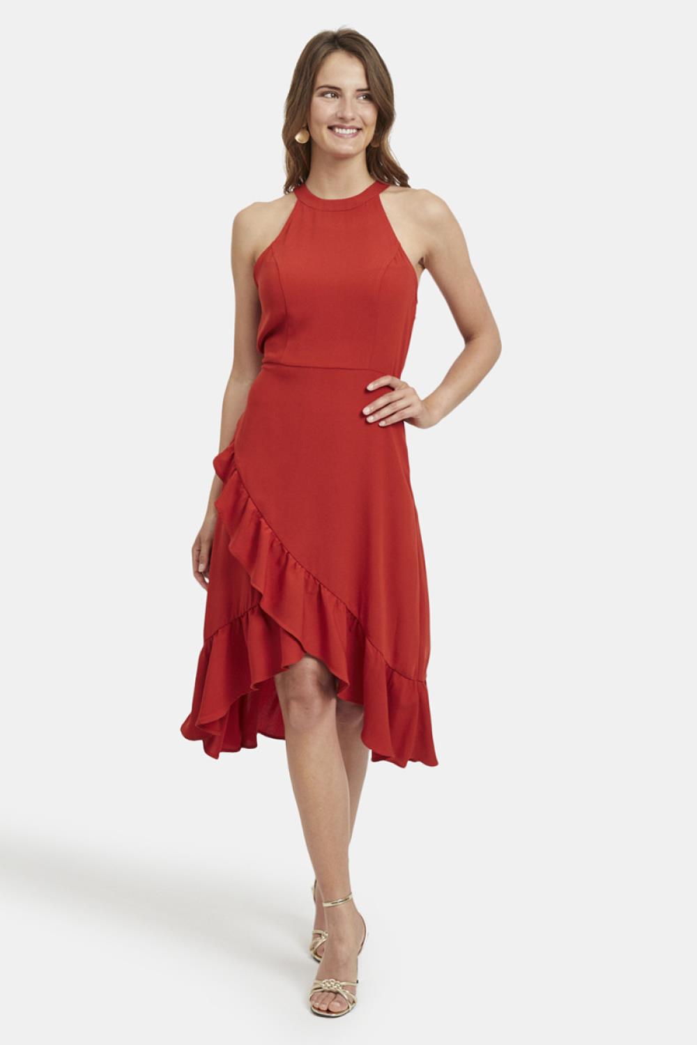 vestido rojo reina letizia mallorca vila 44,99€