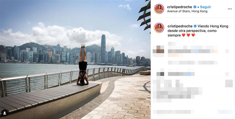 Cristina Pedroche de vacaciones en Hong Kong yoga