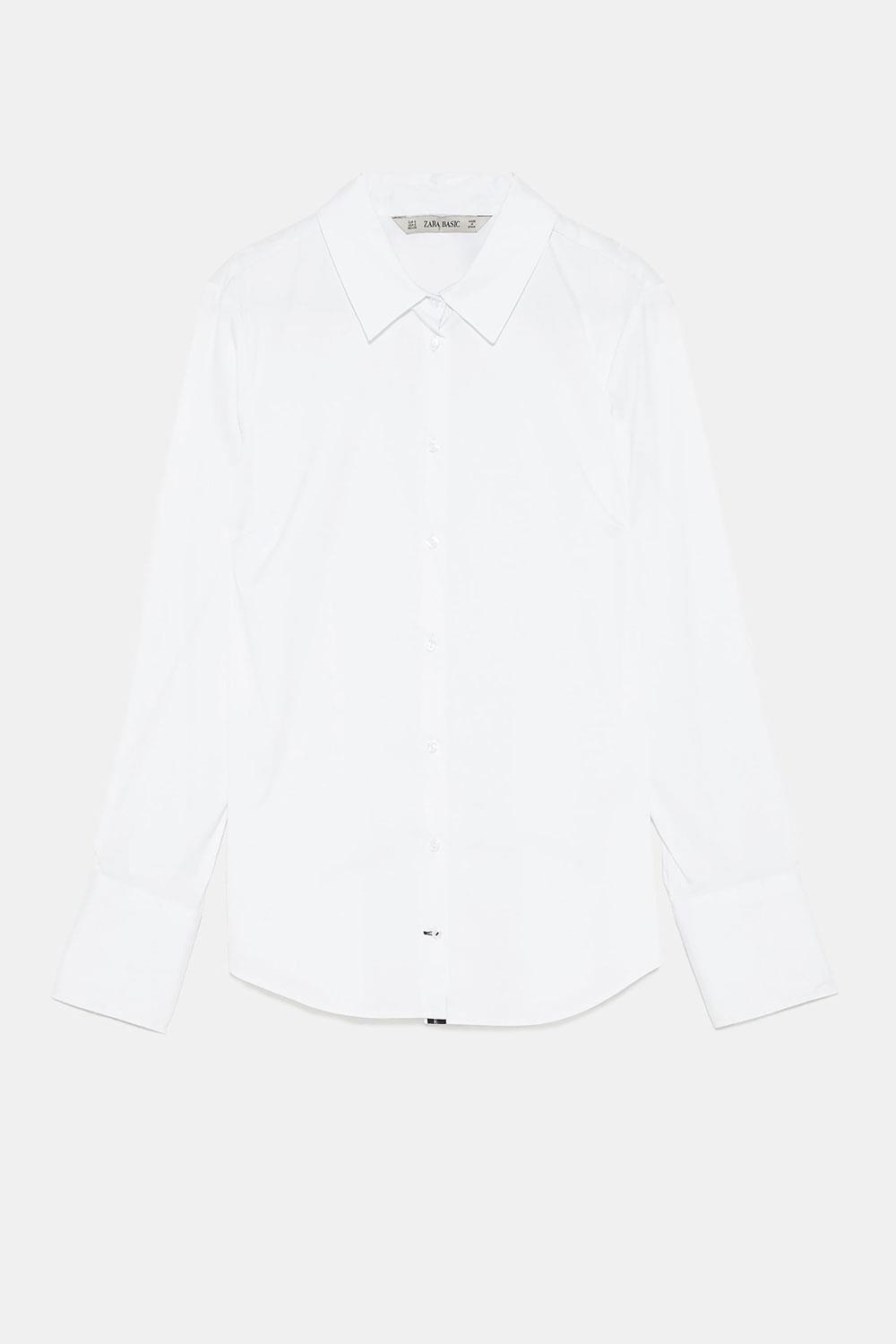 look vuelta al trabajo autoanita camisa Zara, 19,95€