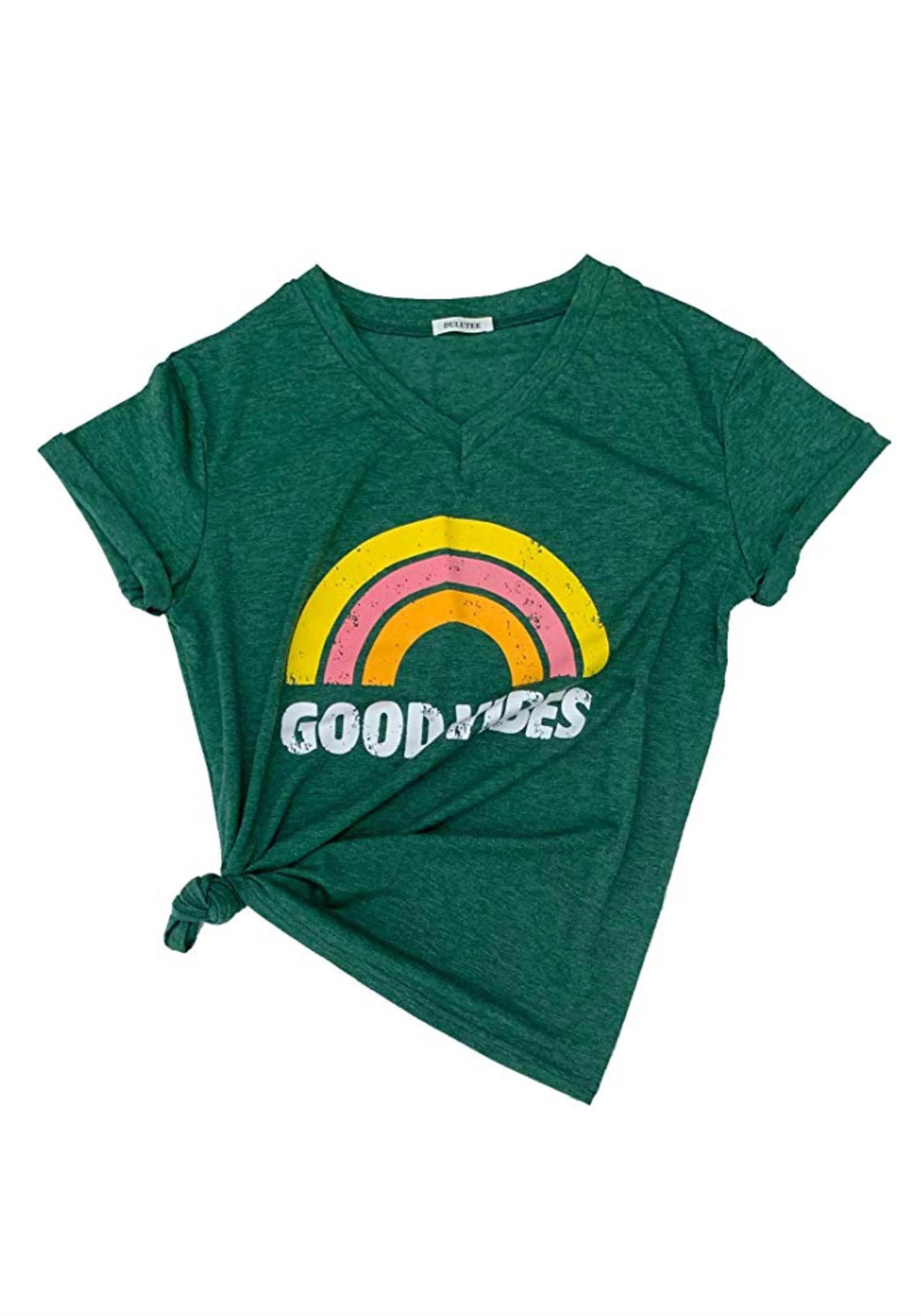 camiseta basica Good Vibes amazon. Una camiseta que da buenas vibraciones