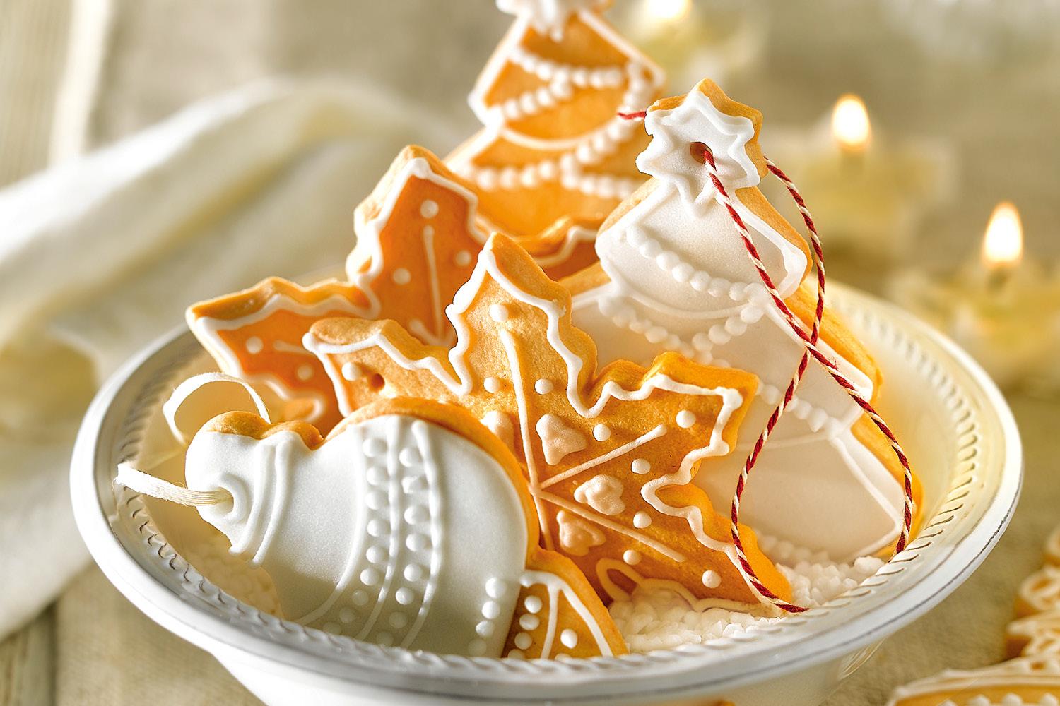 galletas de navidad mantequilla azucar glas colgar