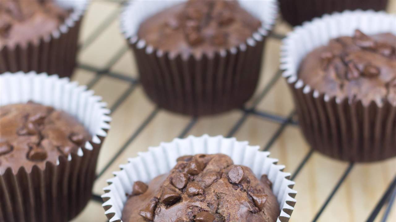 Repostería casera saludable: Muffins de dos chocolates