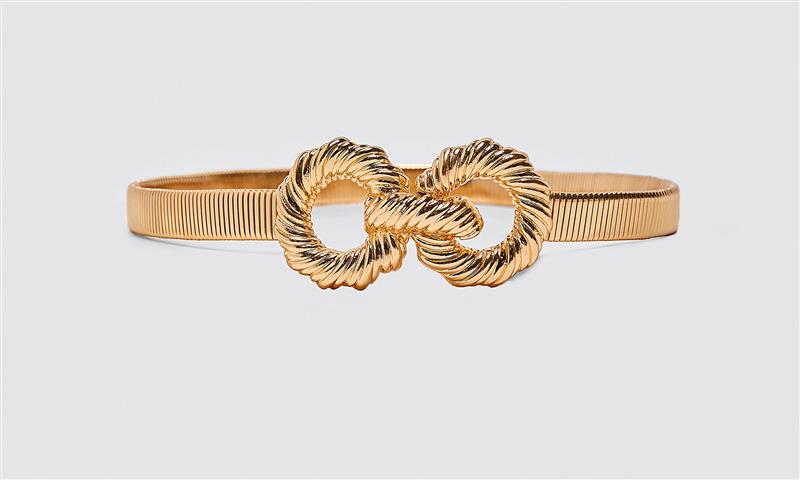 Cinturón dorado de Zara