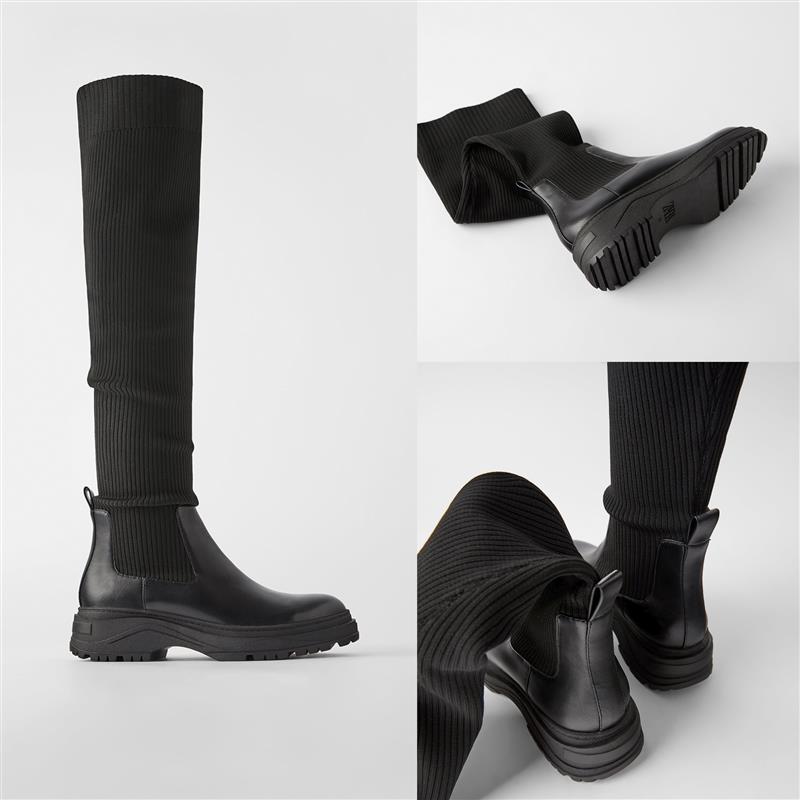 Botas Zara XL tipo calcetín 39,95 euros