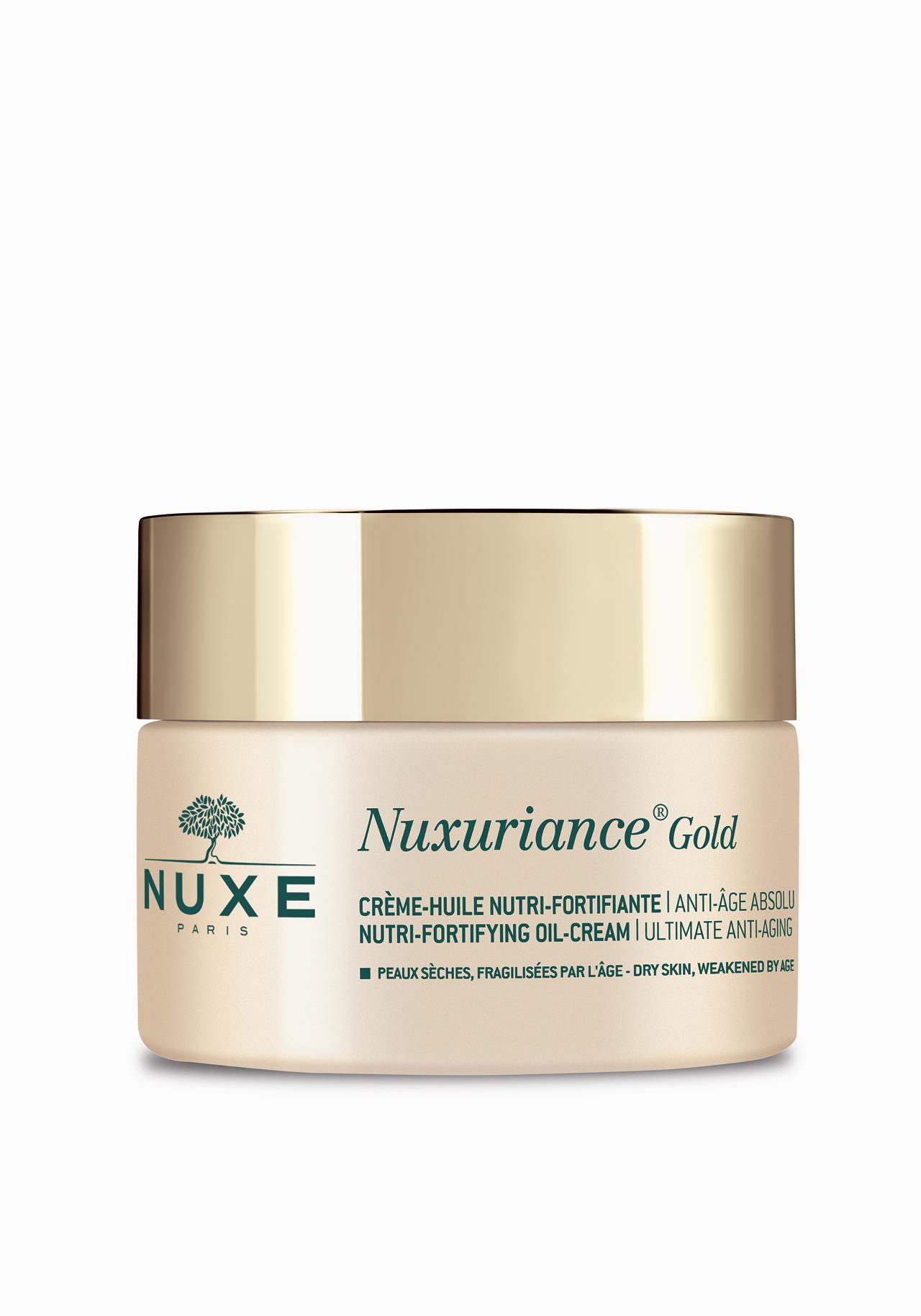 Crema Nuxuriance Gold Crème-Huile Nutri-Fortifiante de Nuxe Las mejores cremas para mujeres de 50 años y más 2019