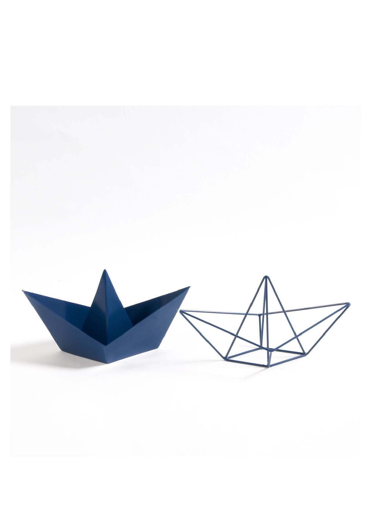 decoracion 2020 low cost16. Lote de 2 barcos de metal Gayoma, estilo origami