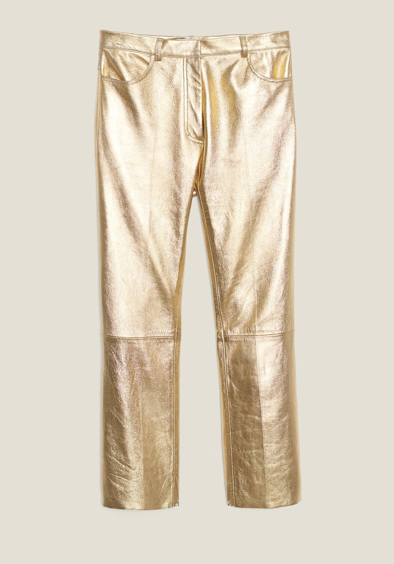 pantalón dorado Sandro 545 euros
