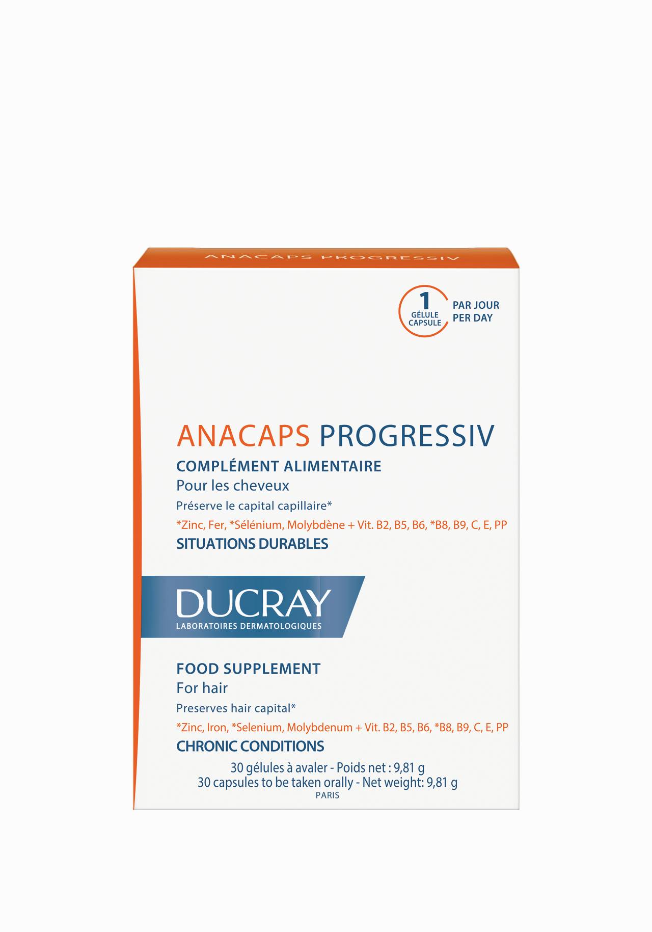 Vitaminas para el pelo: Ducray Anacaps Progressiv 