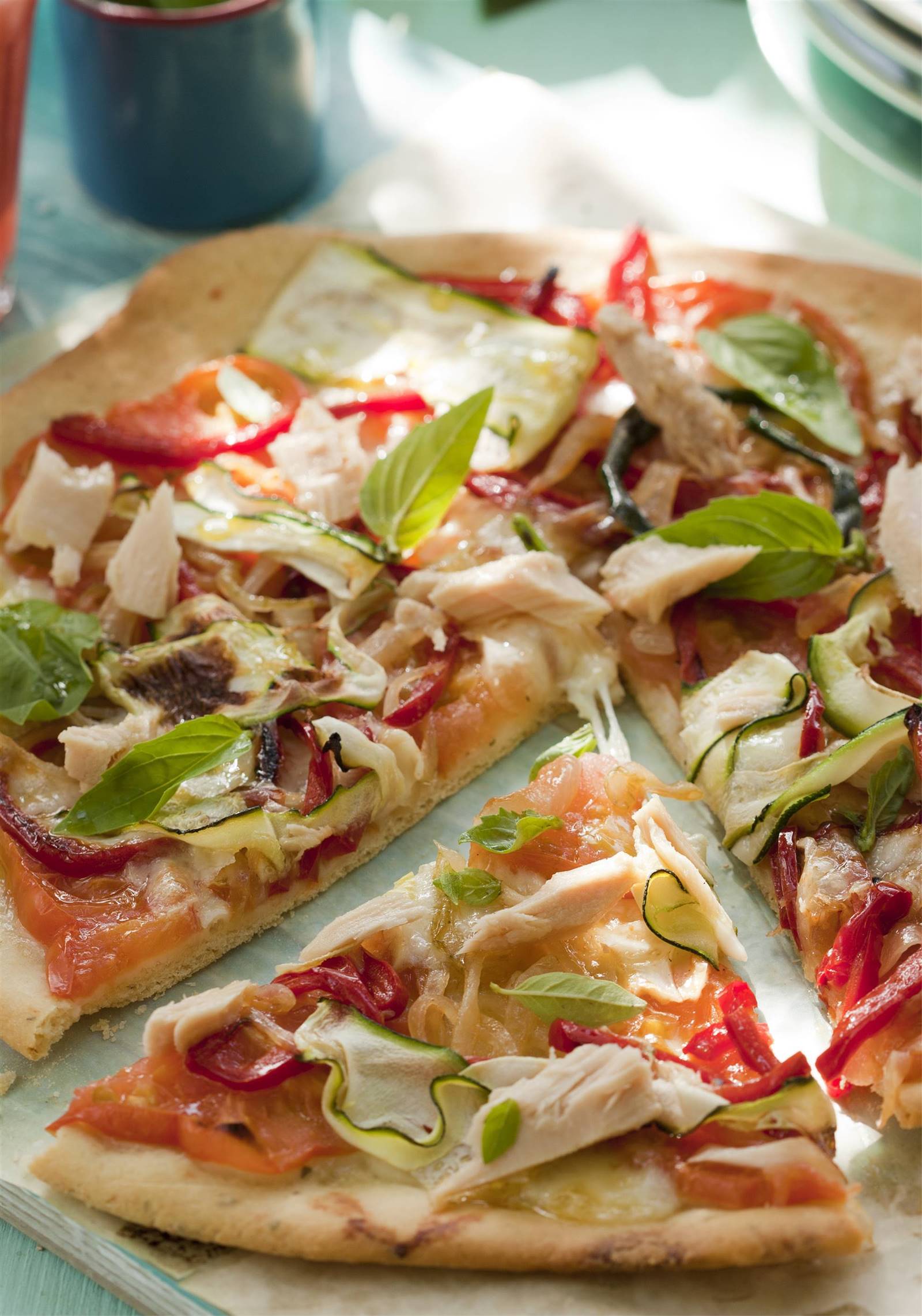 pizza saludable toppings ligeros atún al natural