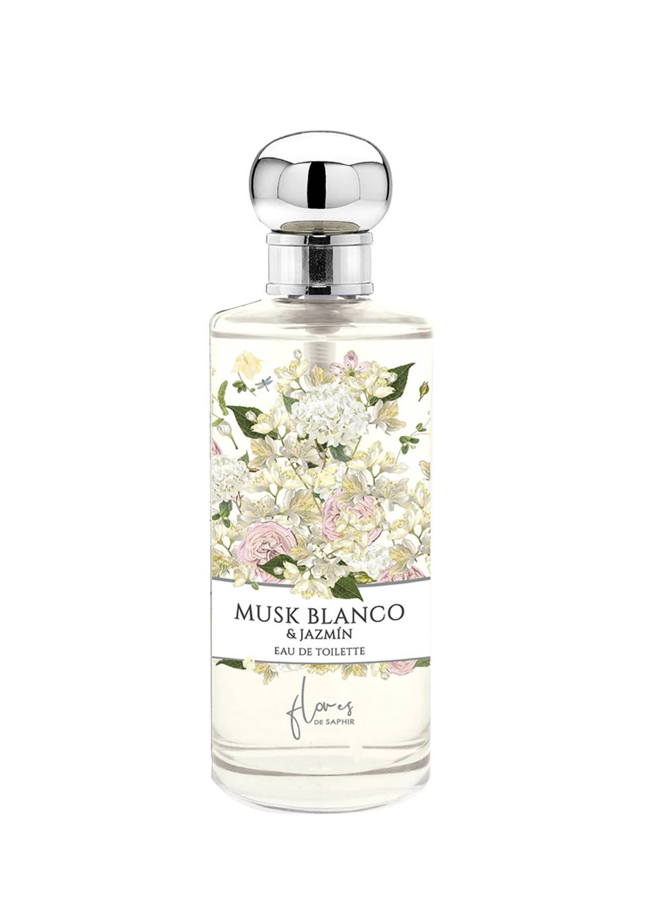 perfumes baratos que huelen a limpio Eau de toilette Musk y Jazmín Flores de Saphir, 9,95€