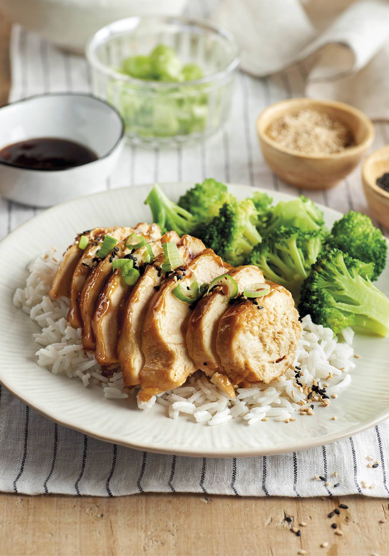 recetas saludables pollo con brocoli arroz