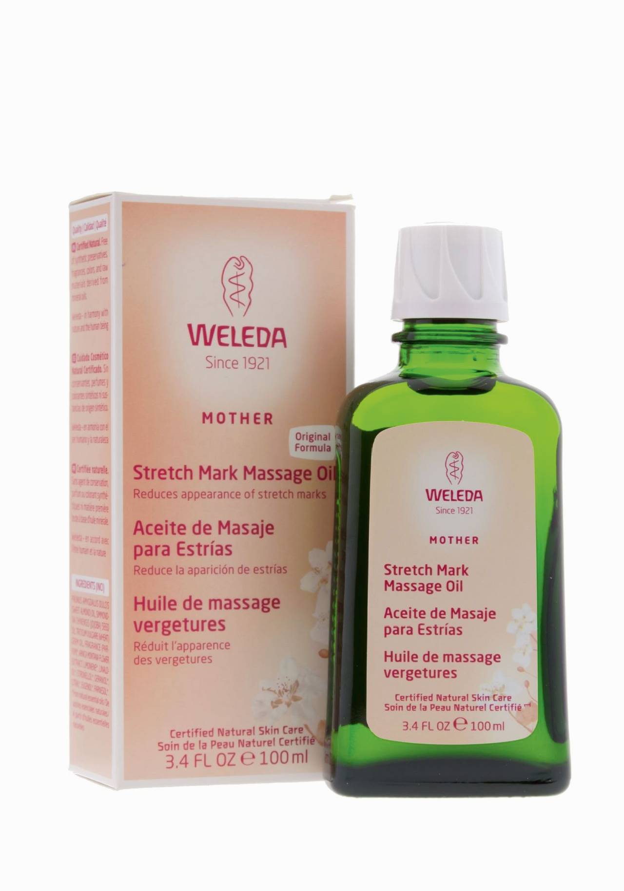 Aceite de masaje para las estrías de Weleda