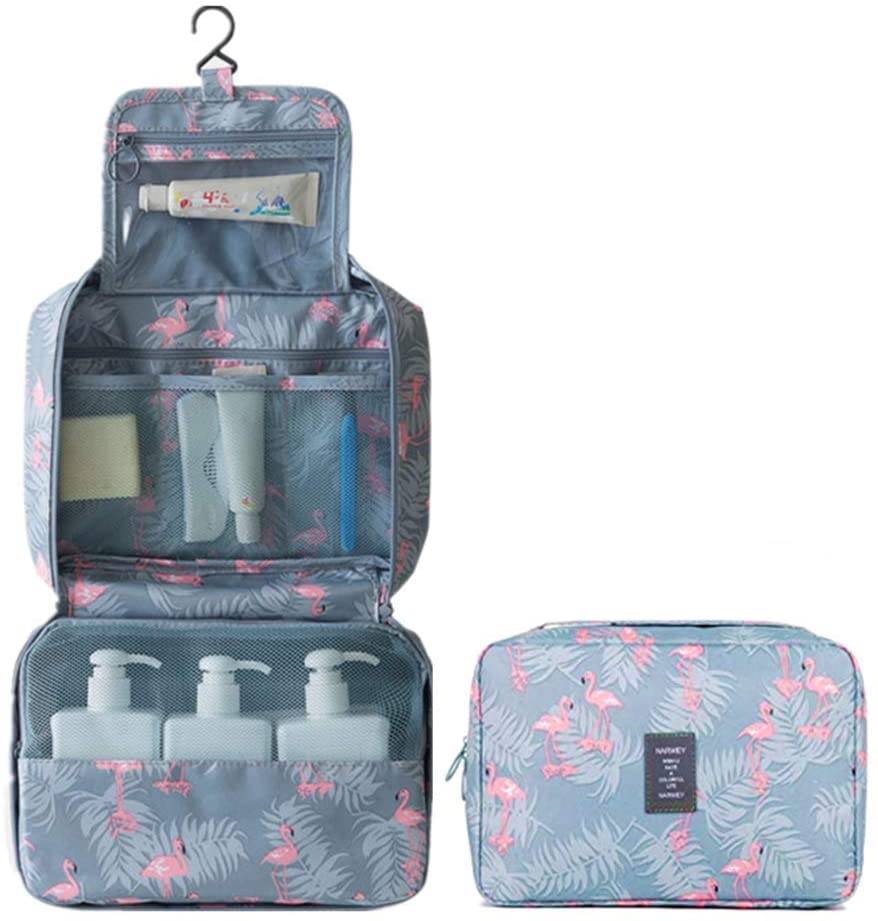 WYMAODAN - Neceser de viaje, plegable, portátil, resistente al agua, bolsa de maquillaje para mujeres y niñas