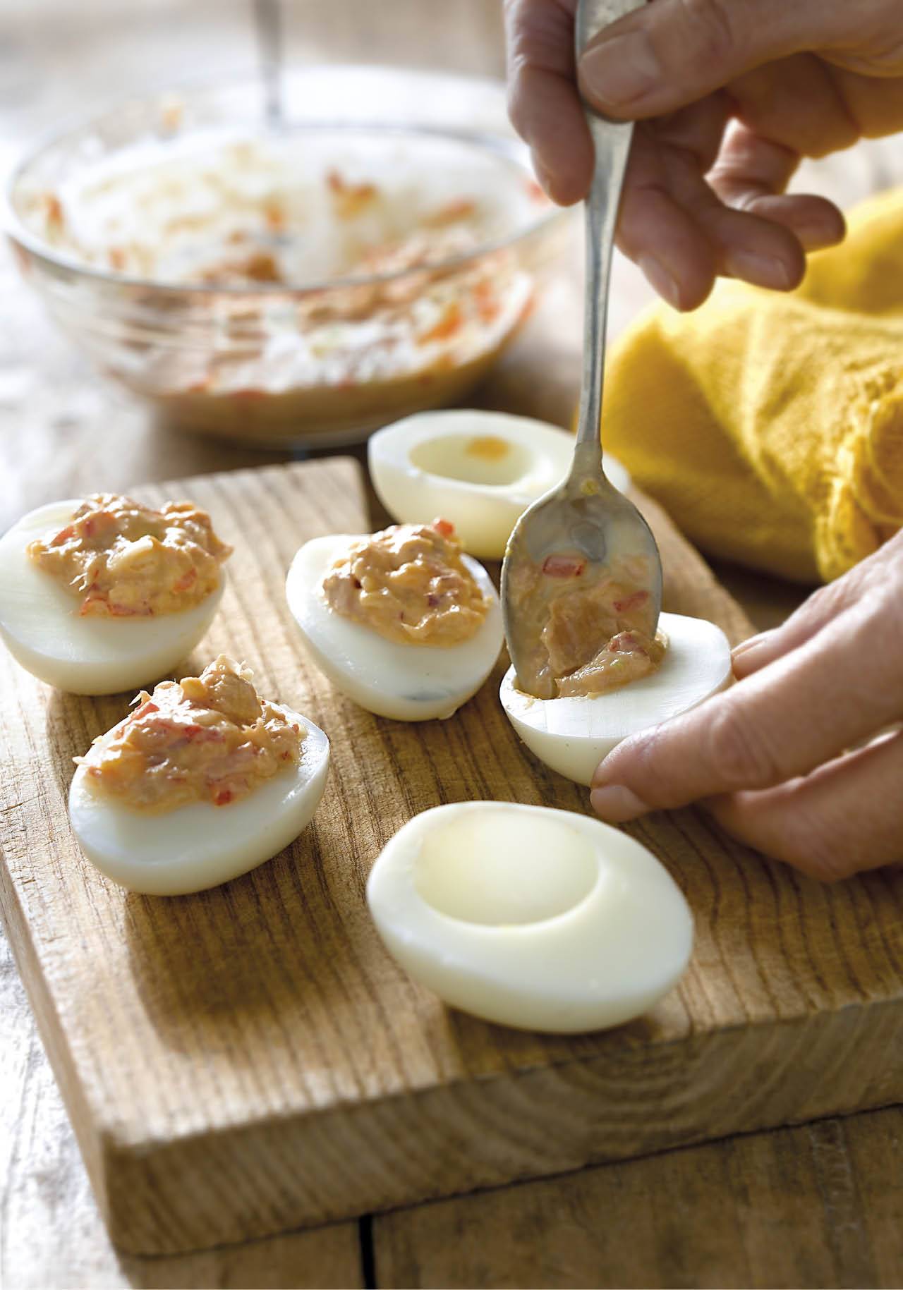 recetas con soja texturizada huevos rellenos