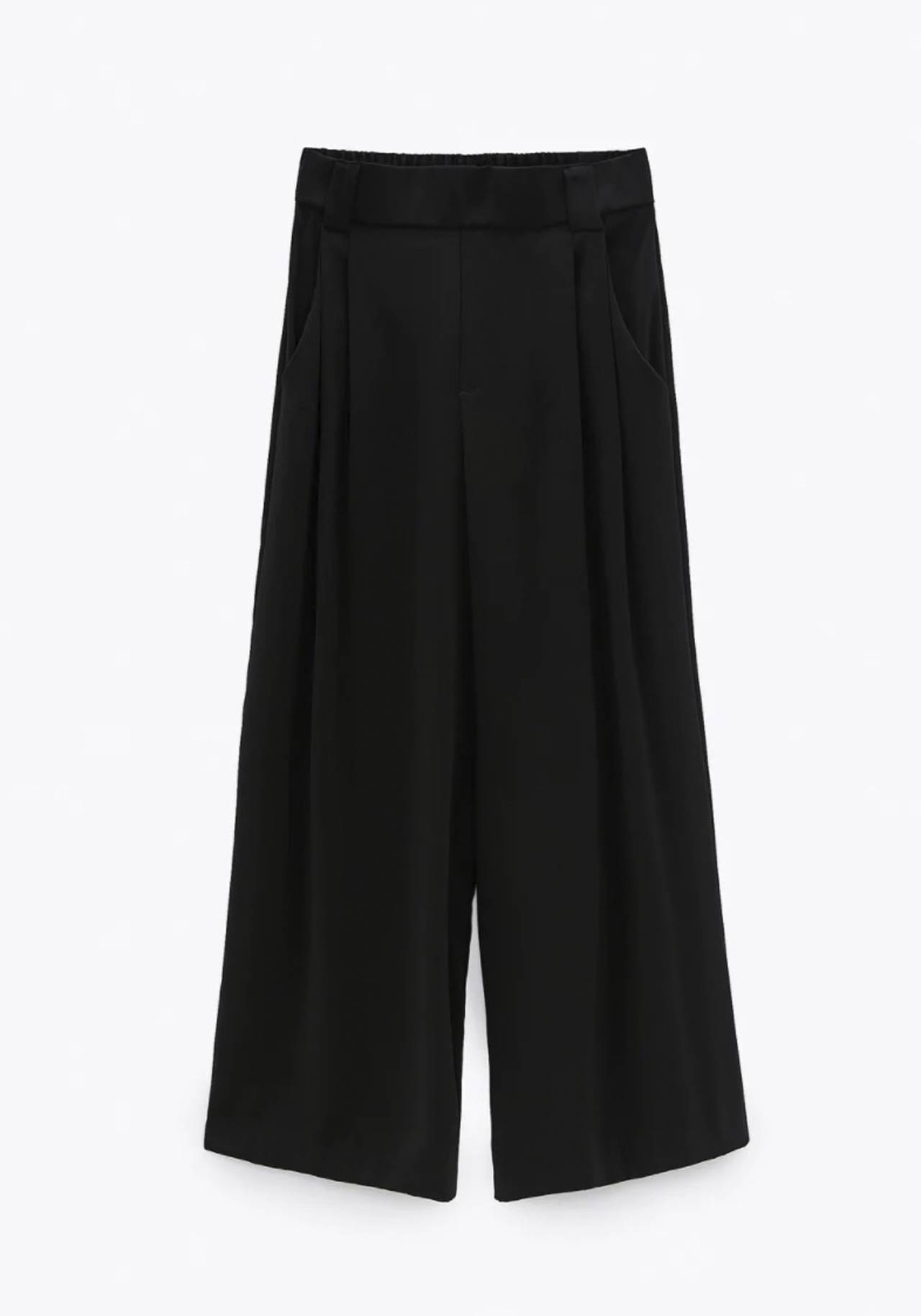 pantalon culotte negro Zara