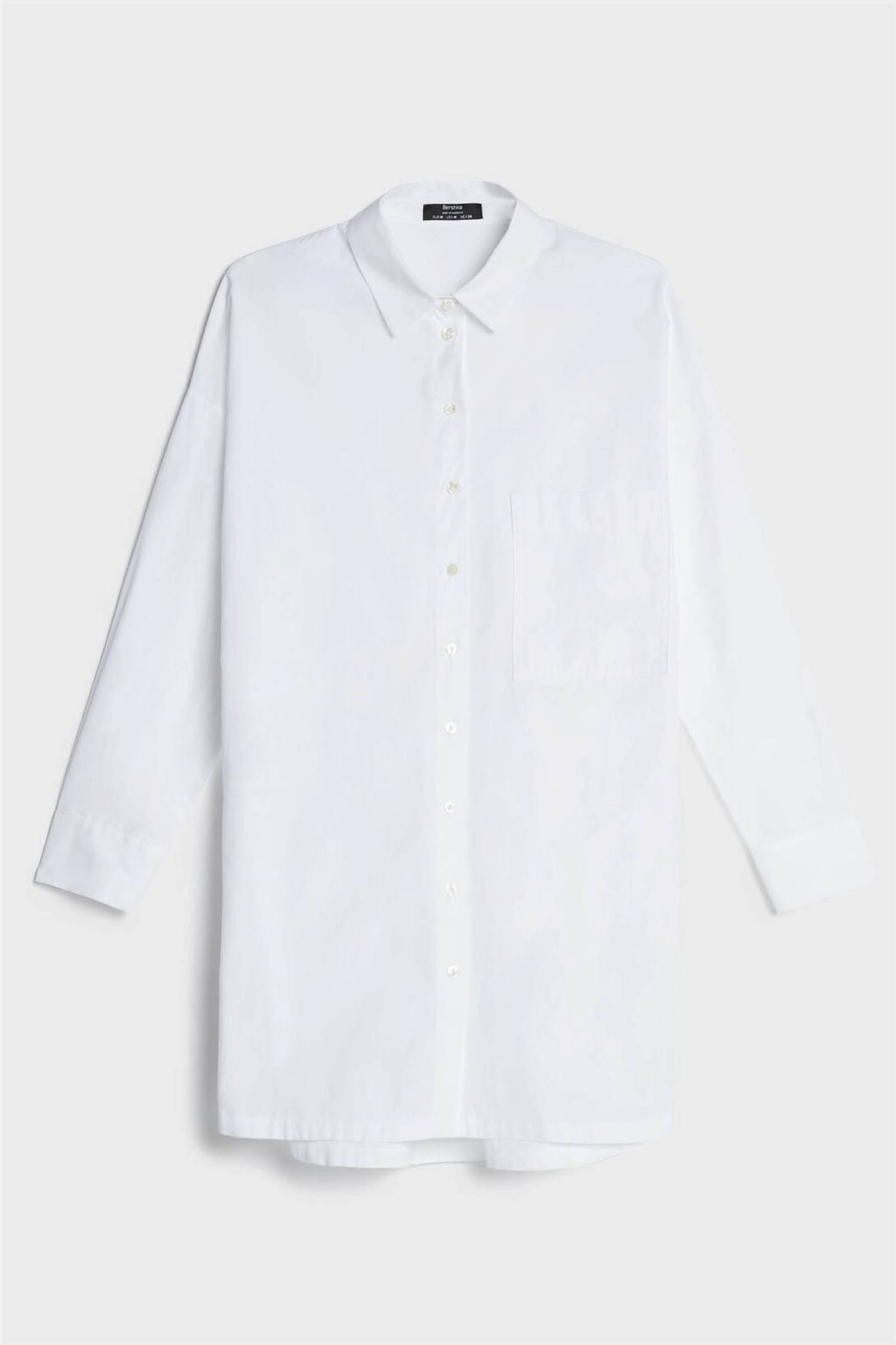 camisa blanca bershka