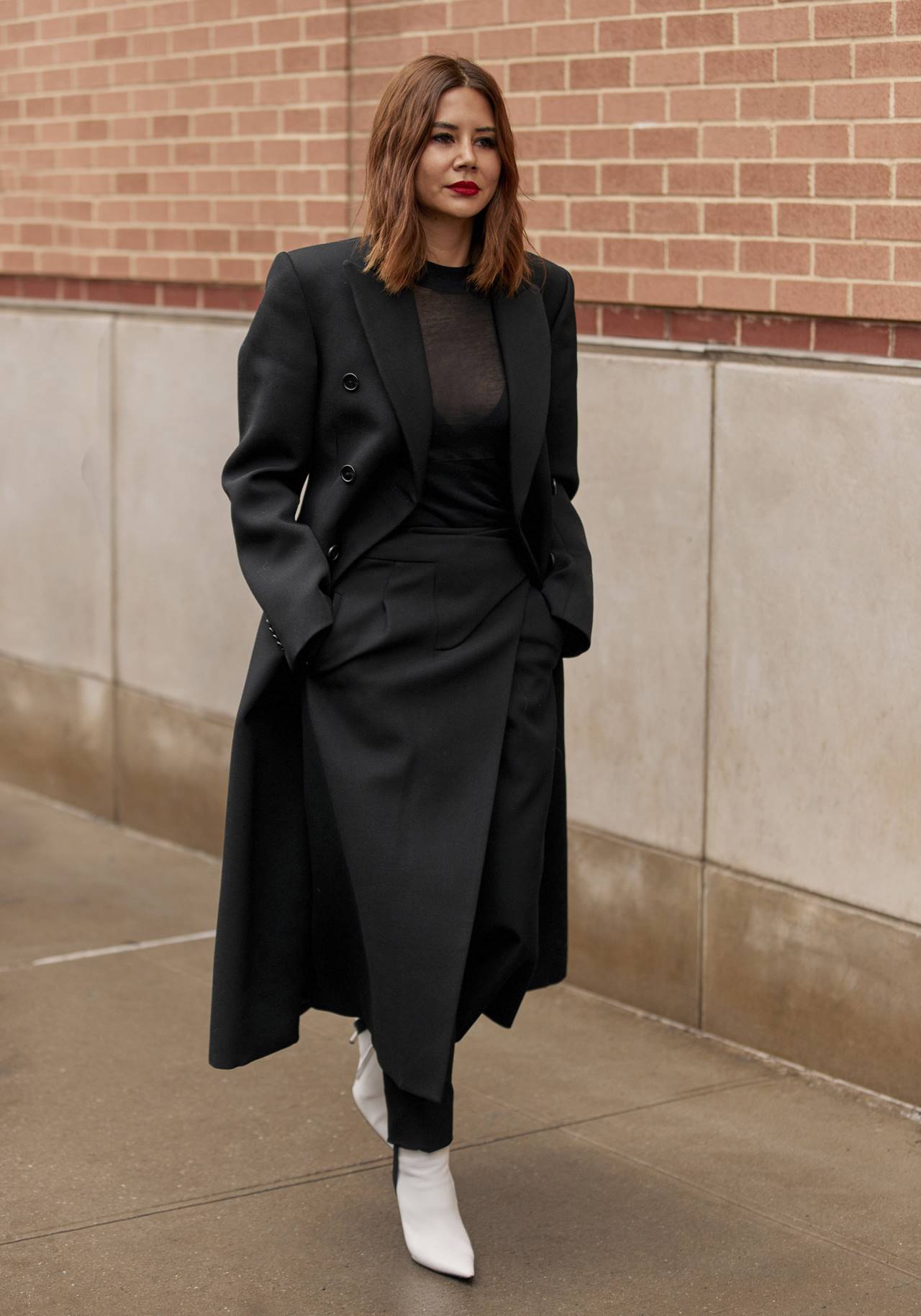 Moda Abrigos Abrigos largos H&M Abrigo largo negro look casual 