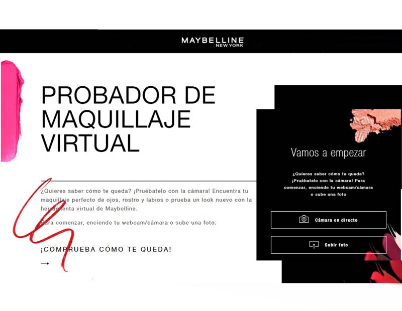 Probador virtual Maybelline