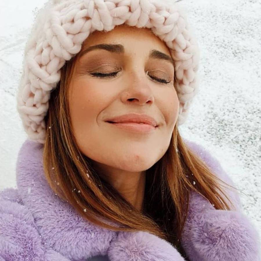 El abrigo de pelo malva de Bershka de Paula Echevarría es el más bonito para la nieve y el frío