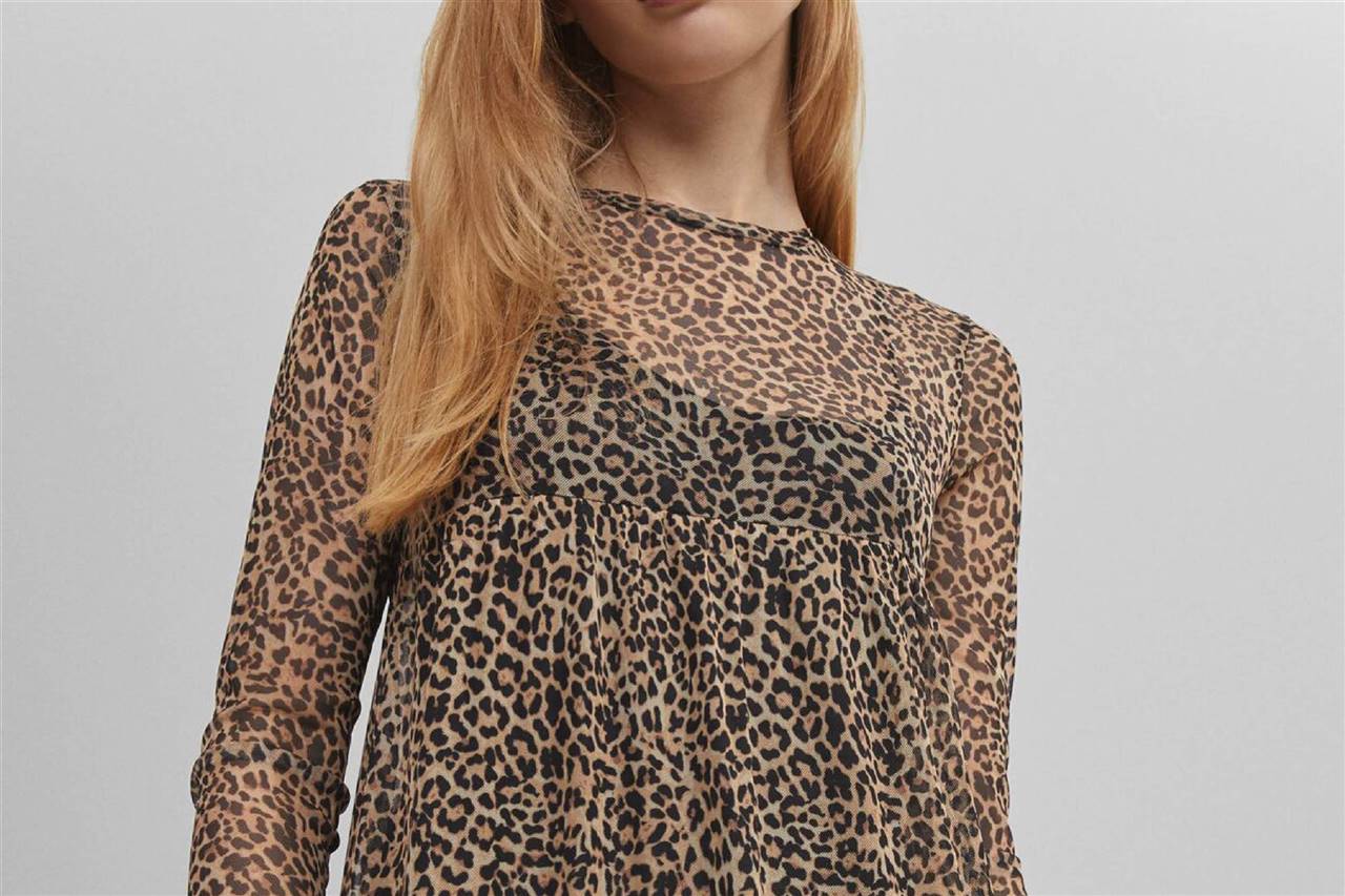 vestido bershka leopardo