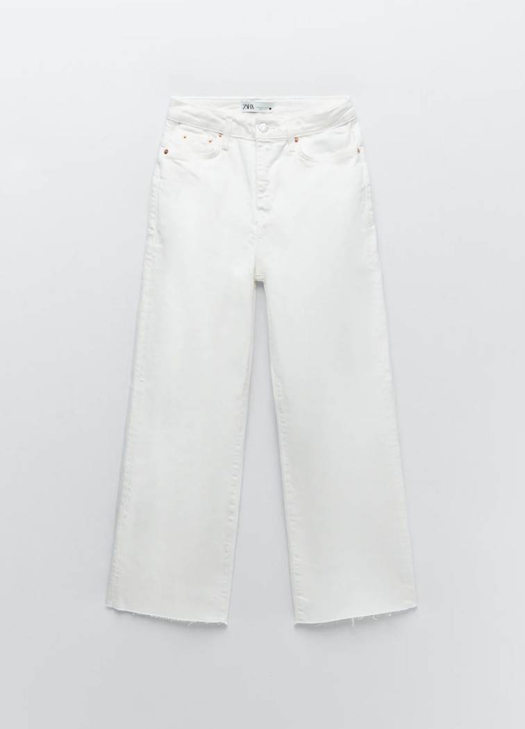 Pantalón culotte blanco de Zara