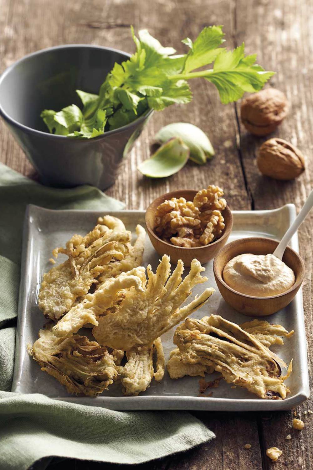 Alcachofas en tempura