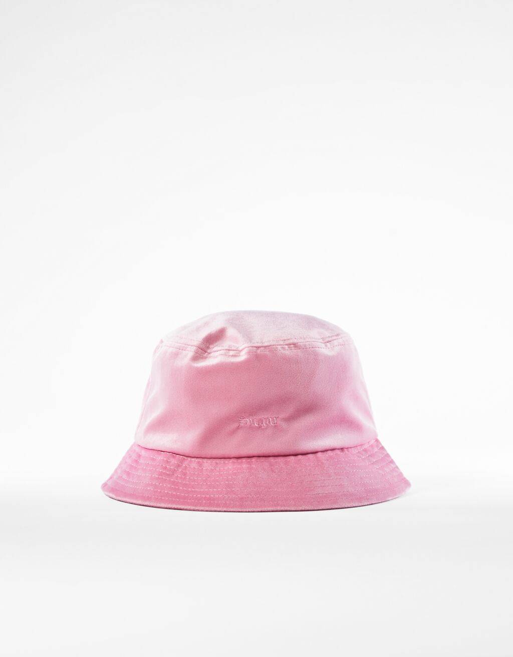 Sombrero bucket velvet de color rosa