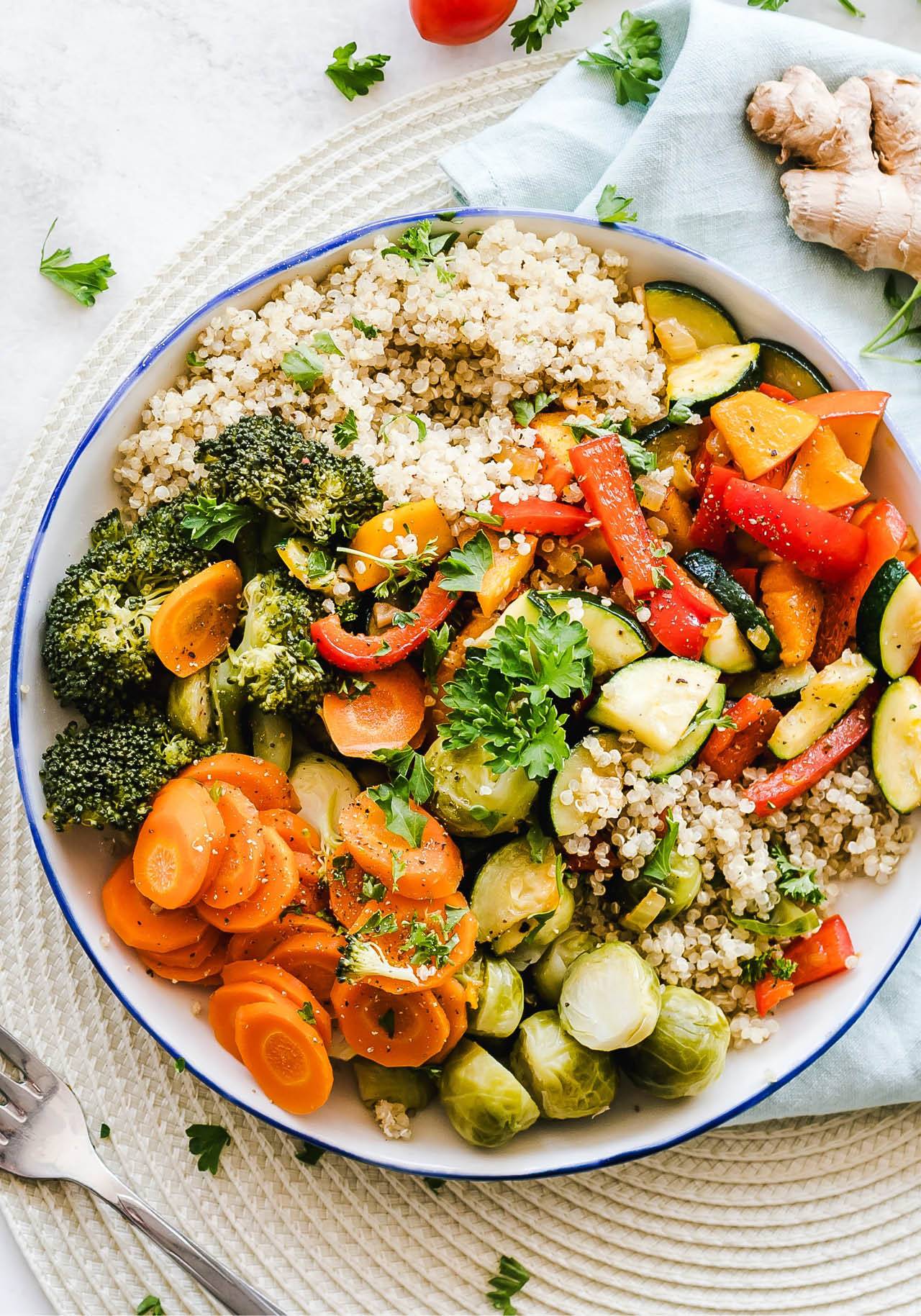 recetas veganas para toda la familia quinoa con verduras estofadas
