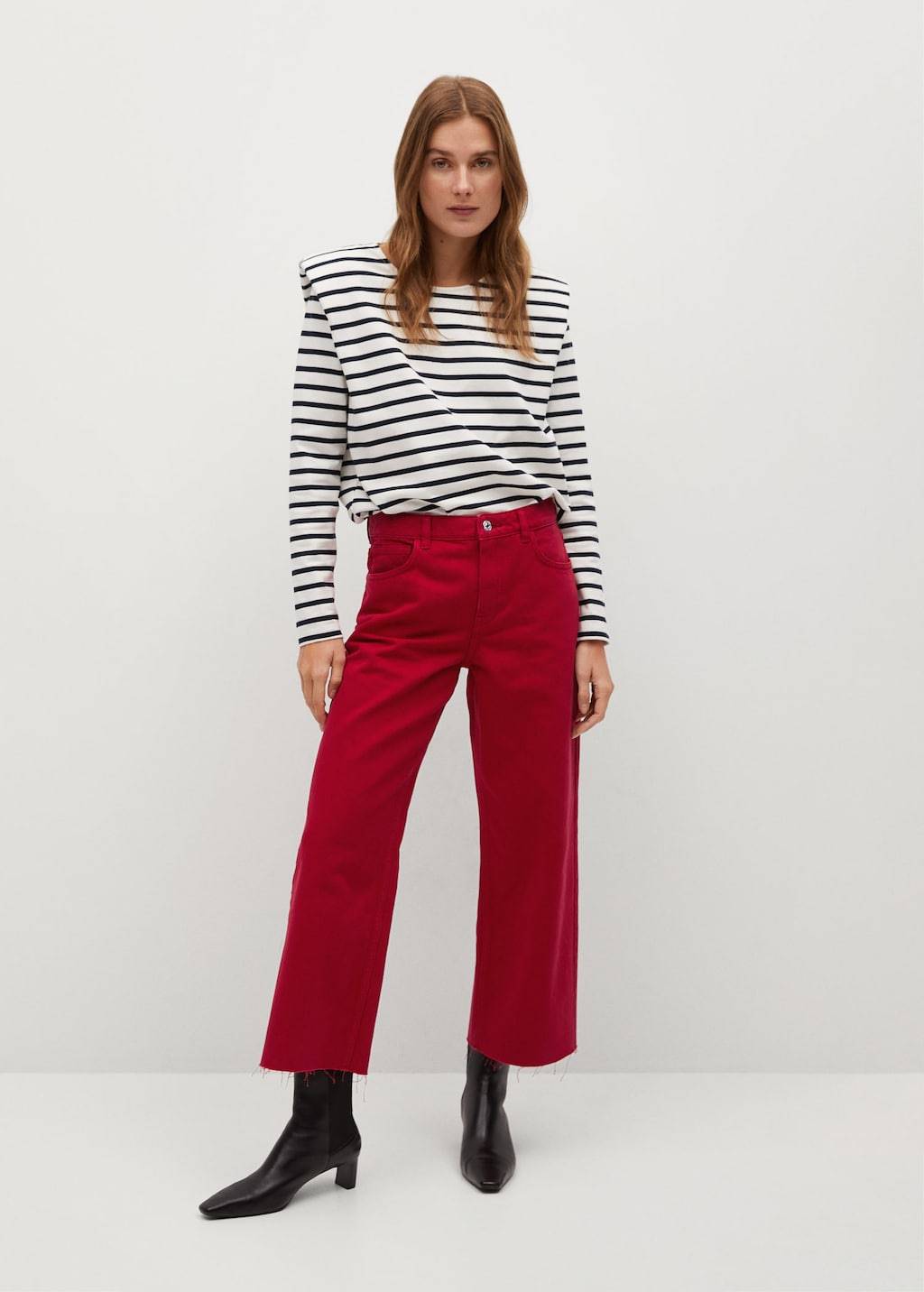 Jeans culotte rojos