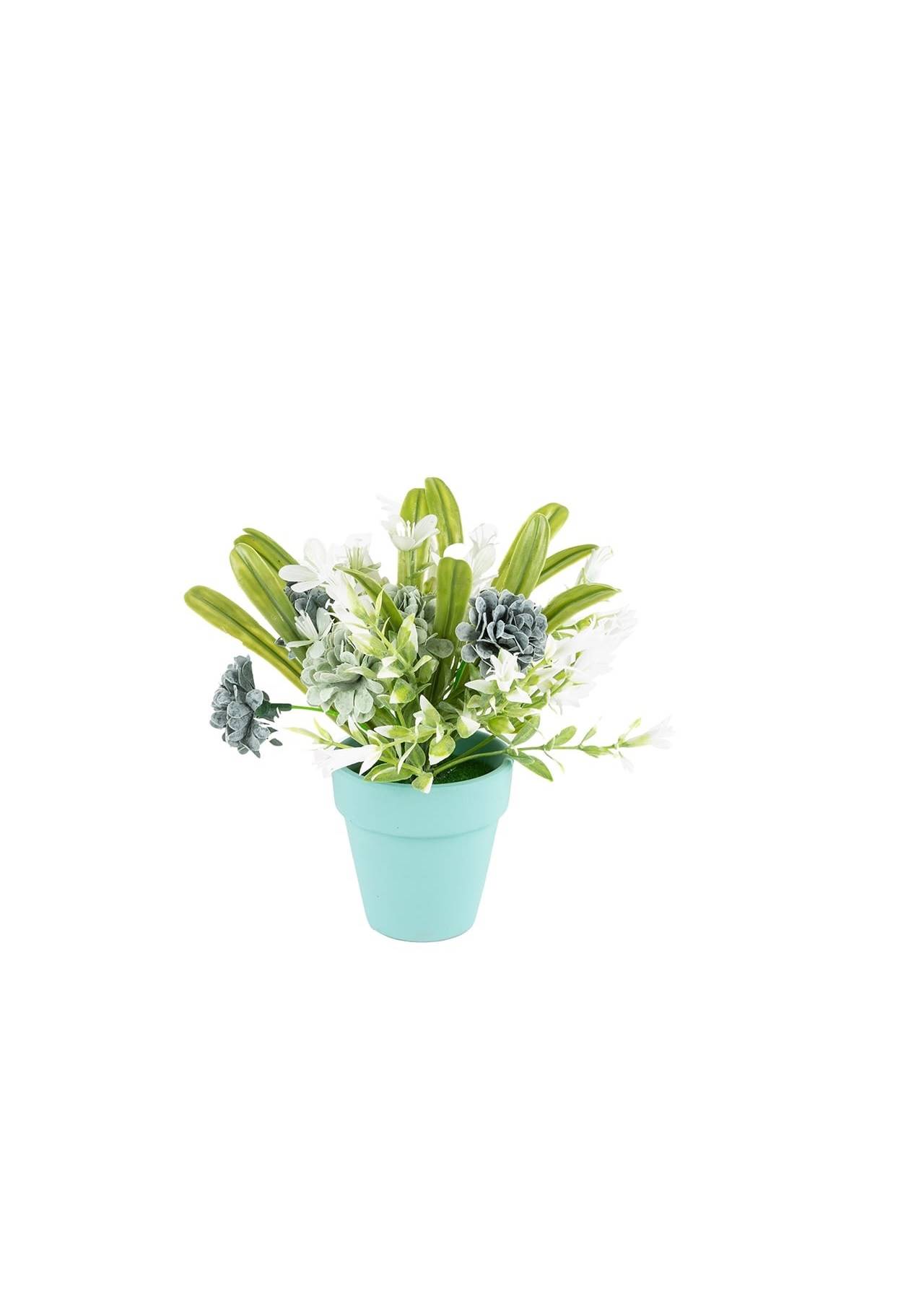 plantas artificiales bonitas flores artificiales en maceta, 5,99€