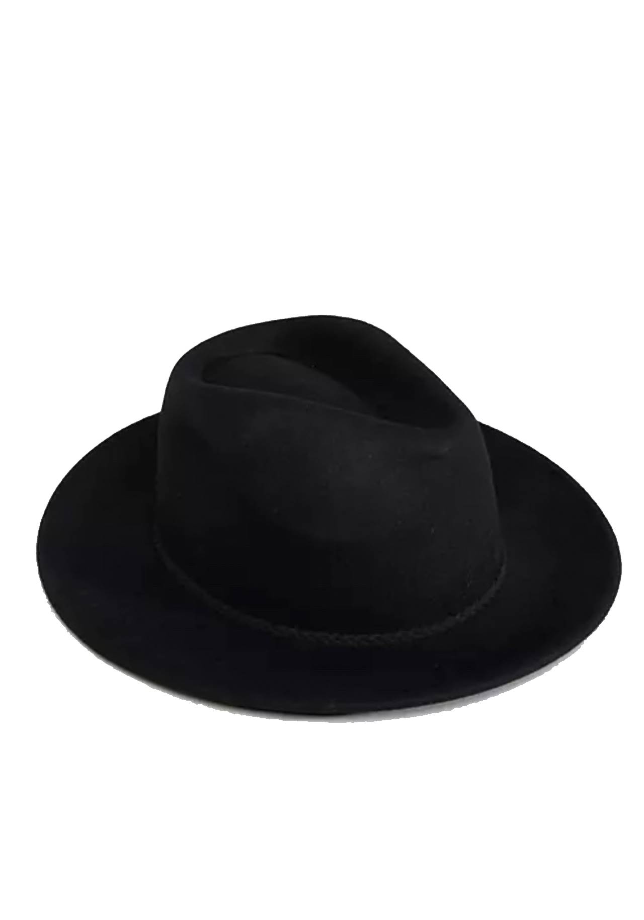 Sombrero negro de ala ancha