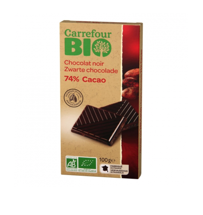 Chocolate 74% sostenible Carrefour