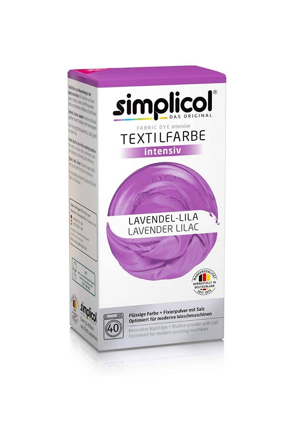 Simplicol Kit de Tinte Textile Dye Intensive Lila: 