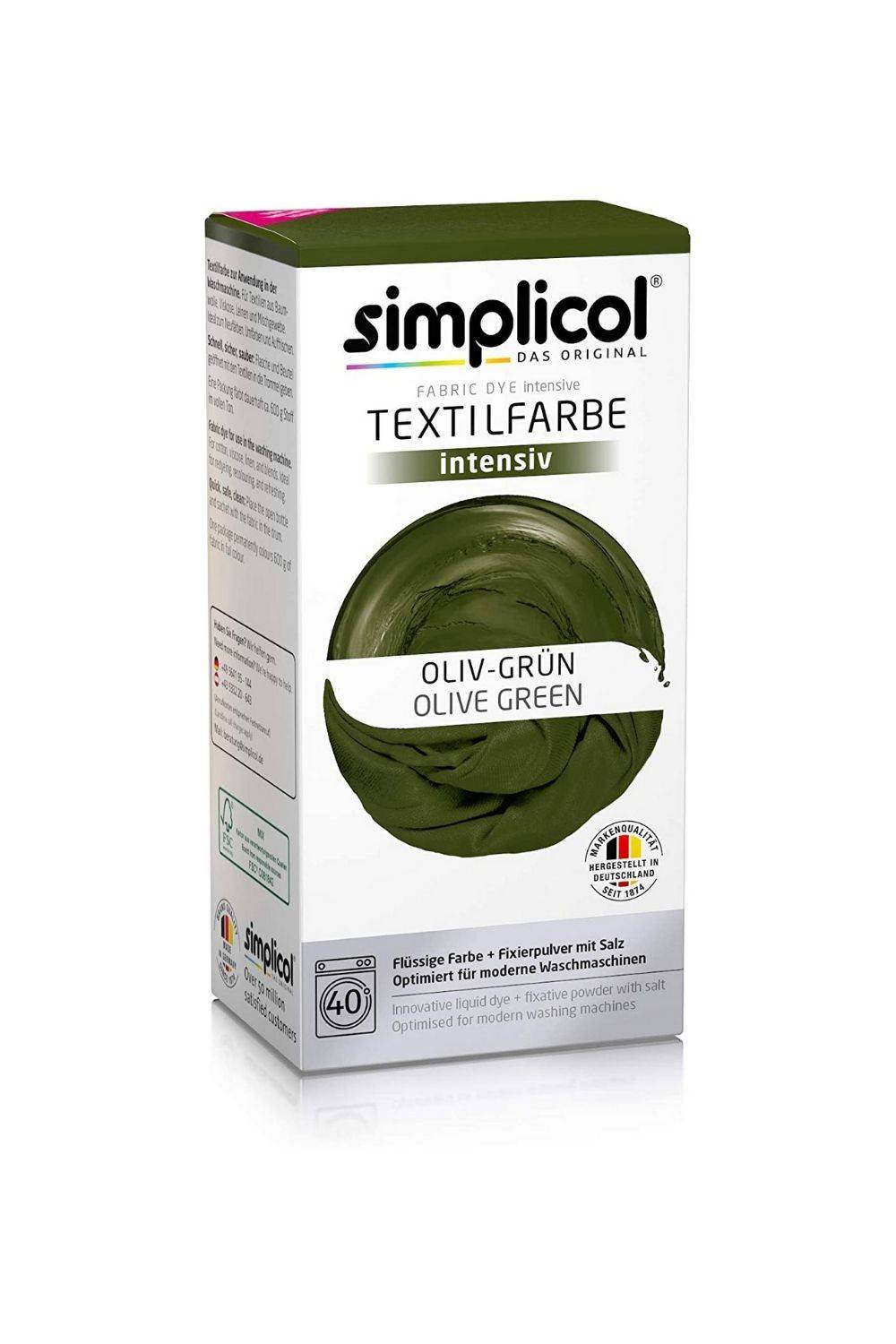 Simplicol Kit de Tinte Textile Dye Intensive Verde 