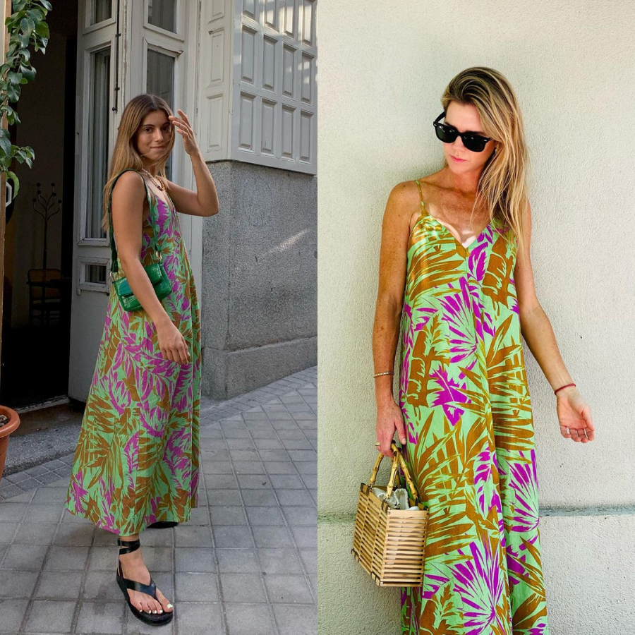 Dos formas (muy veraniegas) de llevar el vestido estampado más viral de Zara
