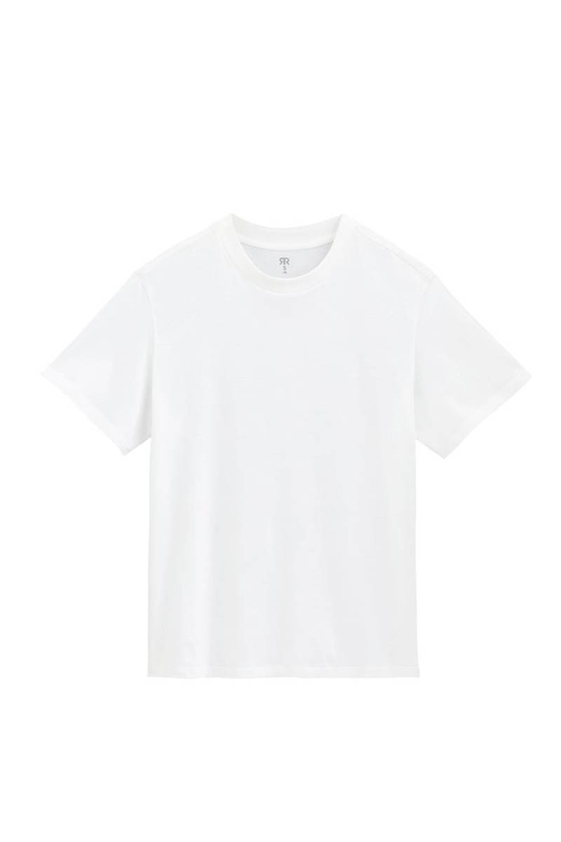 Camiseta blanca con cuello redondo