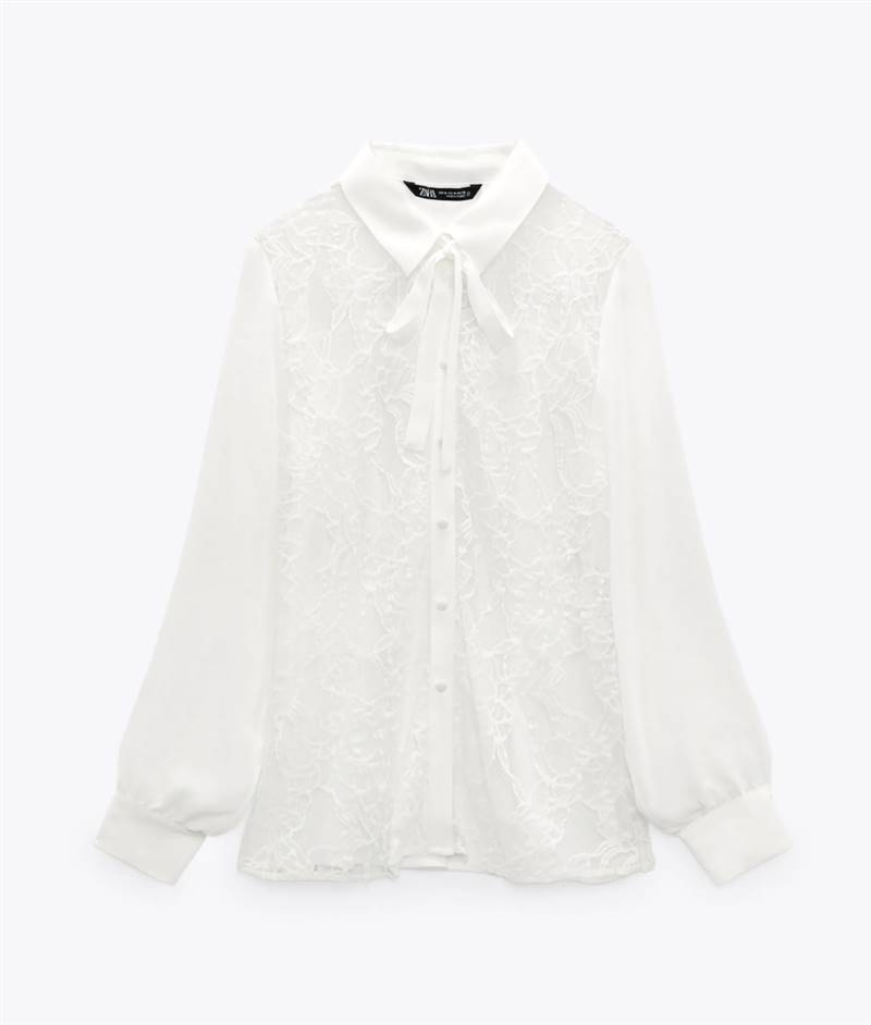 Camisa de encaje de Zara