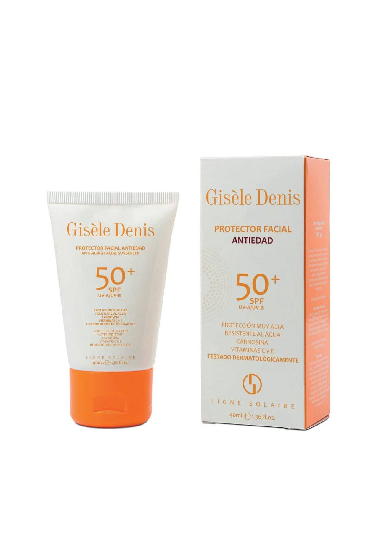 Mejores cremas para 60 años: Protector Facial Antiedad FPS50+ de Gisèle Denis