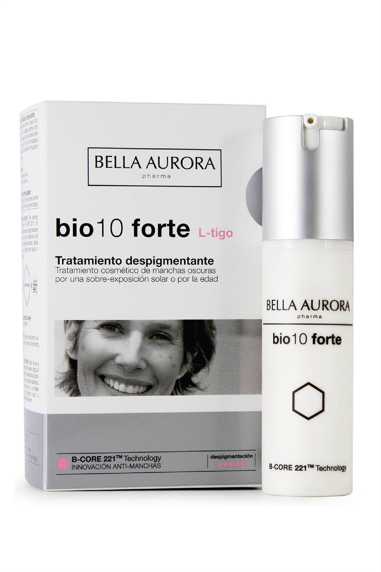 premios clara belleza cuidado facial5. Tratamiento despigmentante intensivo Bio10 Forte L-Tigo de Bella Aurora