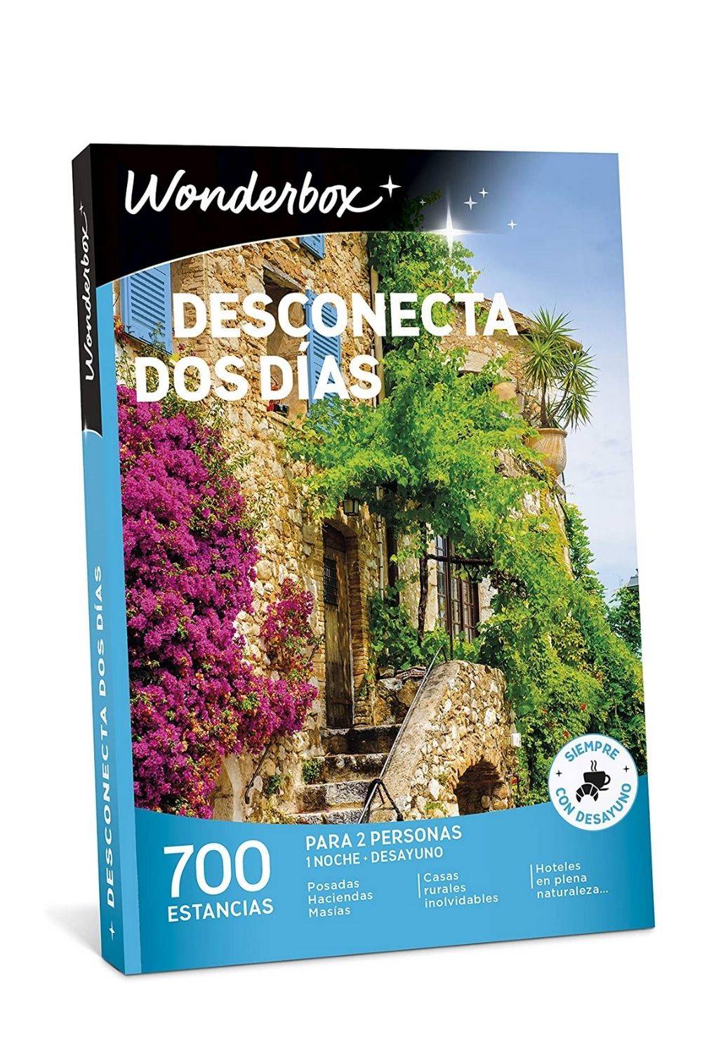 WONDERBOX Caja Regalo -DESCONECTA Dos DÍAS- 700 estancias Rurales para Dos Personas en haciendas, masías, Casas Rurales inolvidables, hoteles en Plena Naturaleza