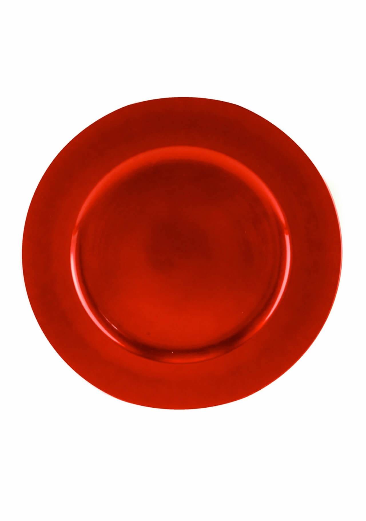 Vajilla navideña plato de presentación rojo