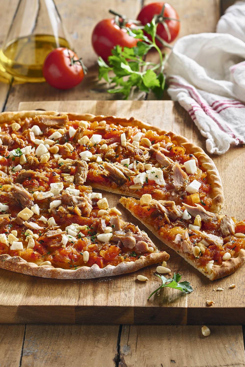 Recetas dieta antiinflamatoria: pizza hortelana con beicon